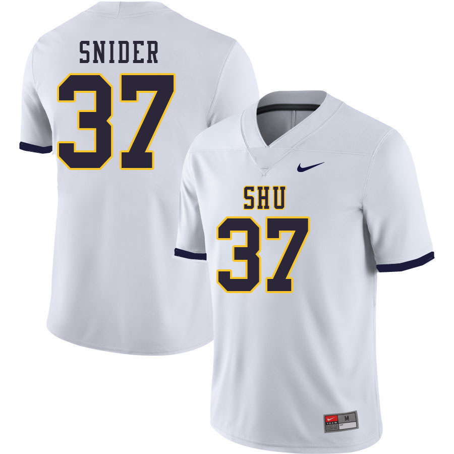 Men-Youth #37 Bo Snider Siena Heights Saints 2023 College Football Jerseys Stitched-White